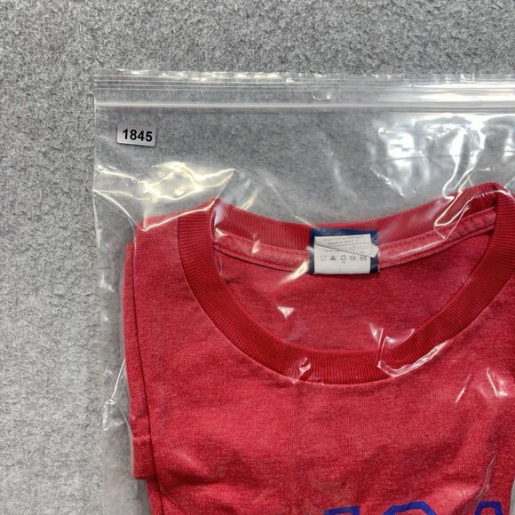 Champs Sports Kansas University Ringer Tee Men’s M Red Jayhawks Vintage Y2K - Picture 8 of 8